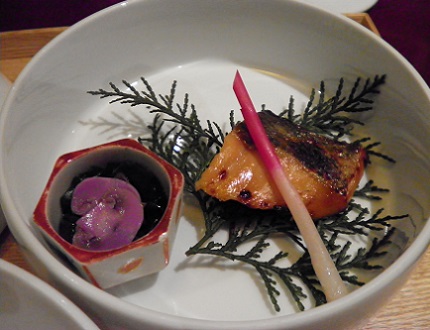 花万葉 店内 西京焼き